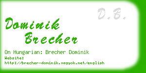 dominik brecher business card